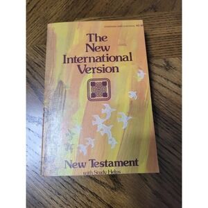 Vintage 1976 NIV New Testament Holy Bible Zondervan Softcover Study Helps
